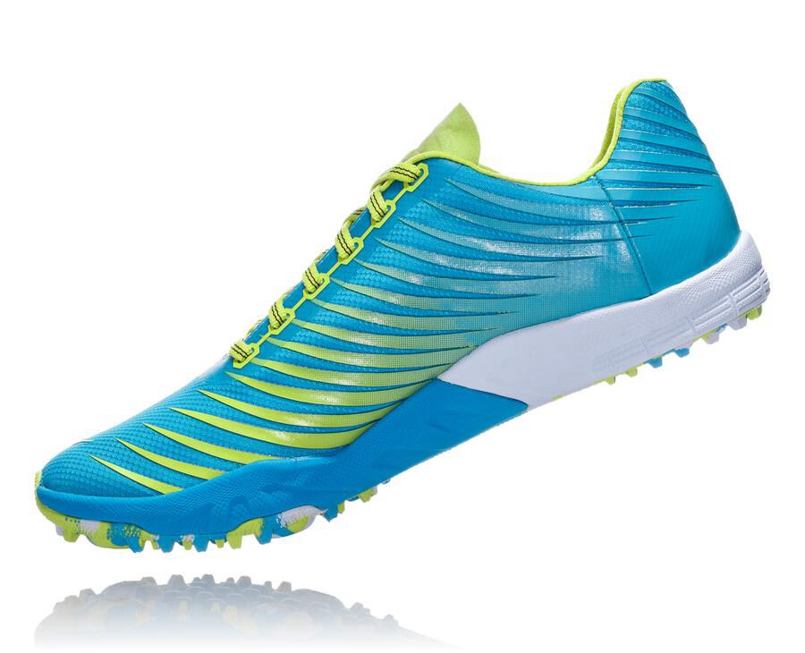 Hoka Australia One One EVO XC - Mens Spikes Blue/Green - IEYHL-4810